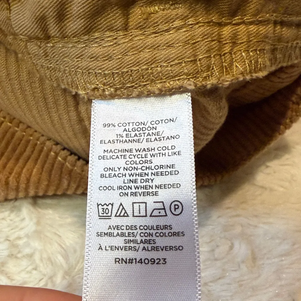 Loft- Light Brown High Rise Straight Leg Corduroy Pants- Size 29/8 - Image 6