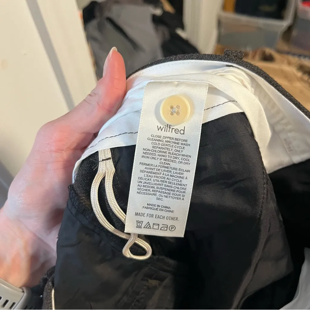 Aritzia The Effortless Pant Brown Twill Tall - Image 6