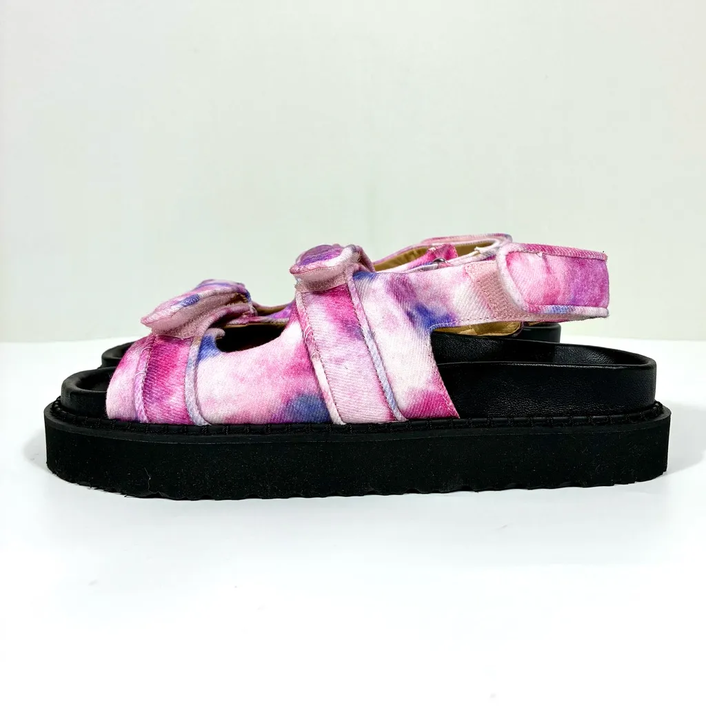 Isabel Marant Madee Platform Sandal Mulberry Tie Dye 41 10 NEW Flat - Image 7