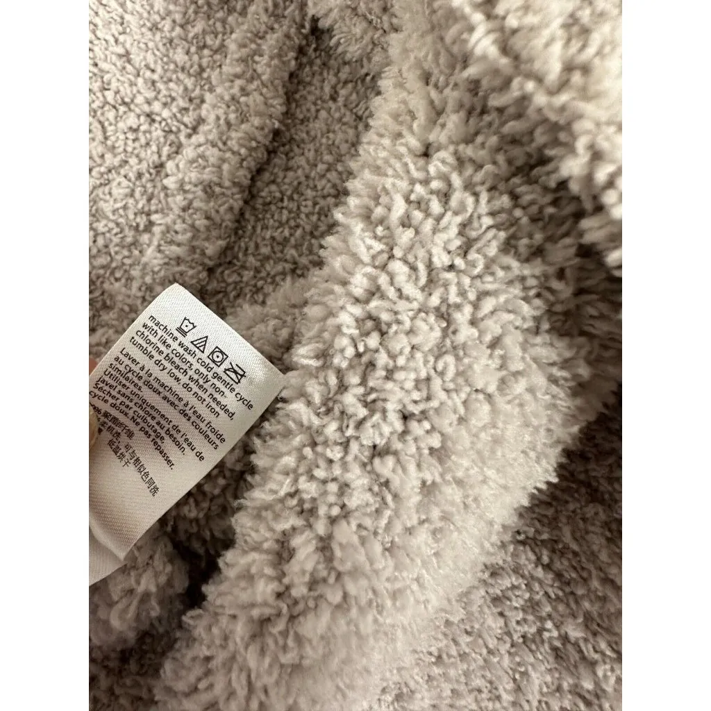 Barefoot Dreams L/XL Cardigan Shrug Cozy Chic Beige Fuzzy Soft Open Front - Image 7