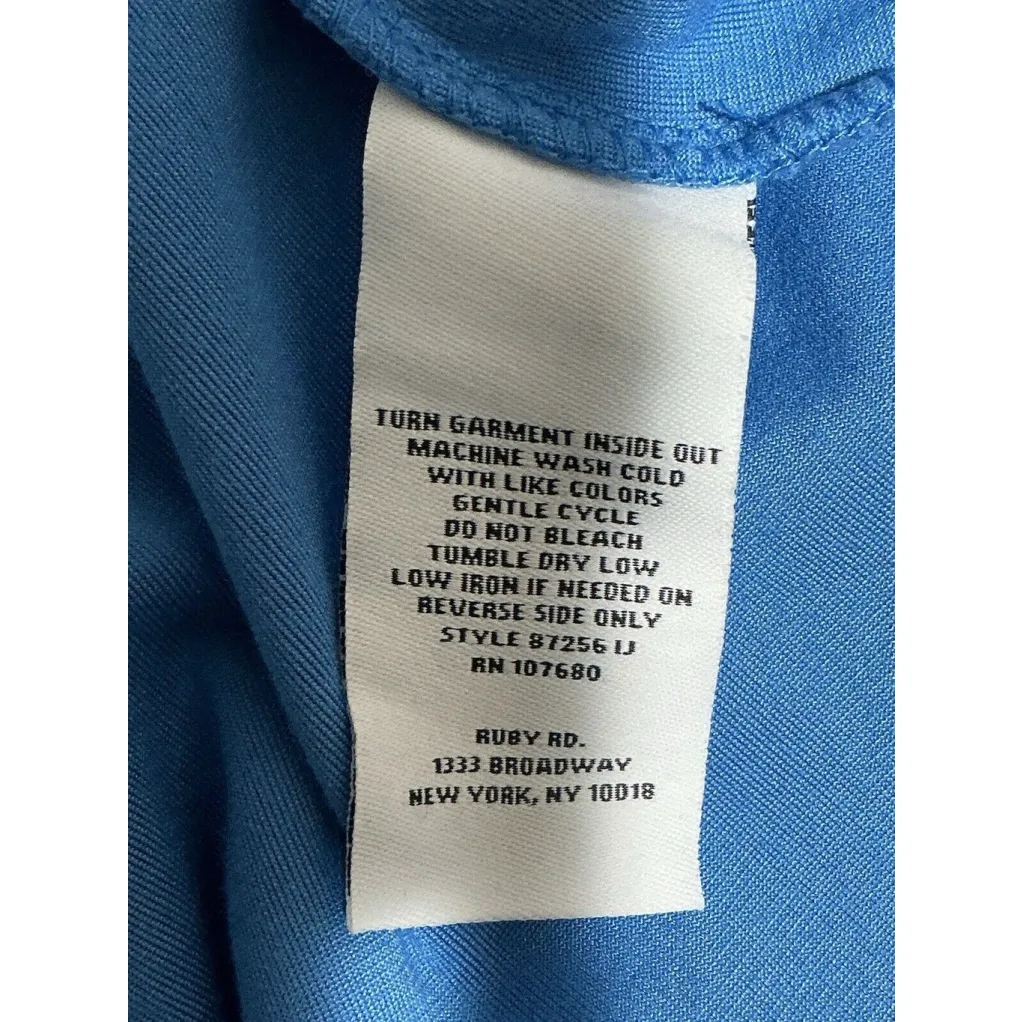 Woman’s Ruby Road Woman 3xl Blue Gold Firework Design 3/4 Sleeve Pullover Top - Image 4