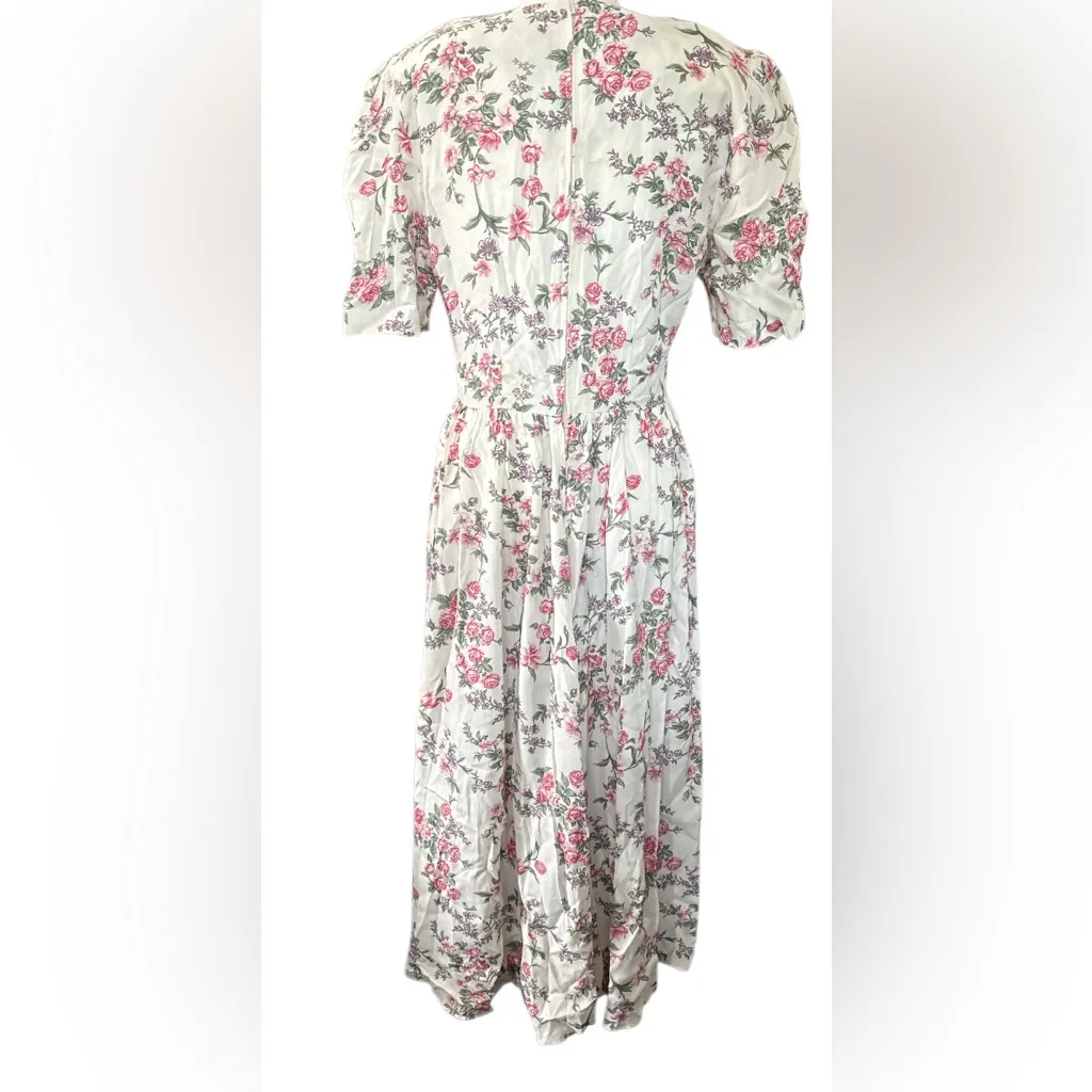 Vintage 80’s Romantic floral dress Size 8 - Image 2