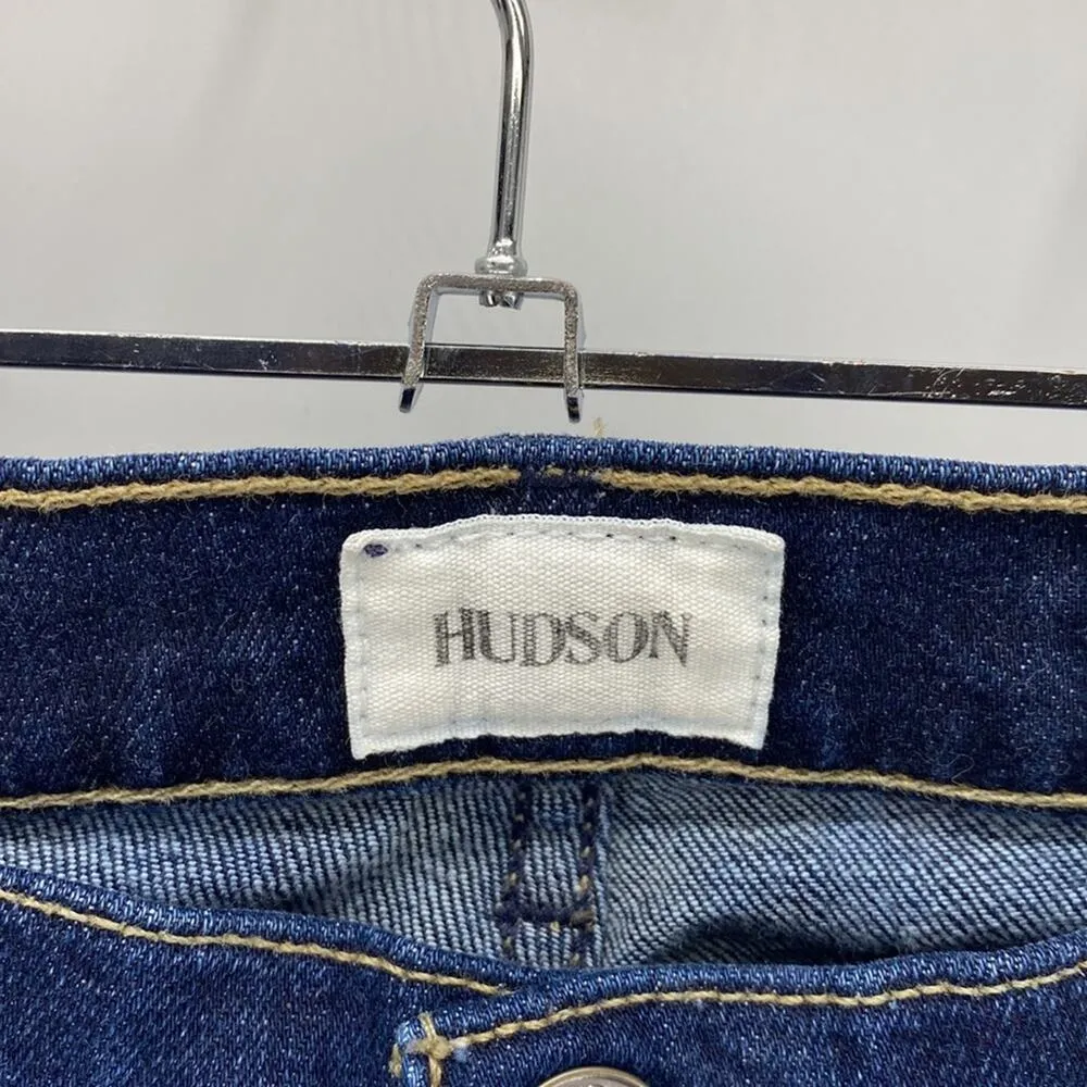 Hudson crop muse skinny with 5” cuff dark wash low rise size 29 western casual - Image 5