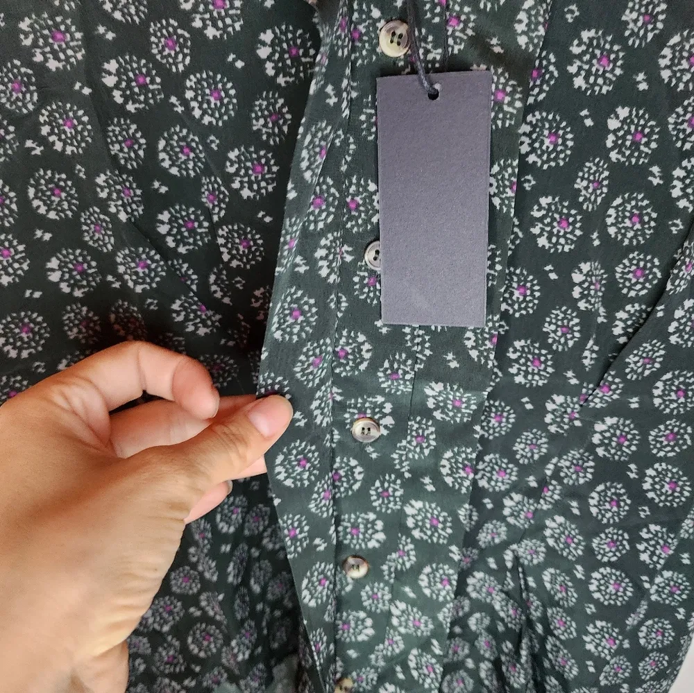 NWT LINE + DOT Patterned Button Up size S - Image 2