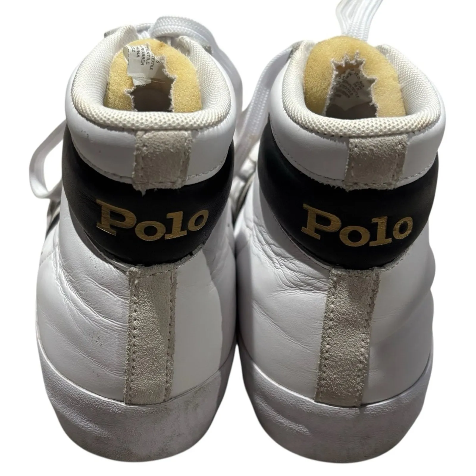 Polo Ralph Lauren Sneakers Sz 5.5 High Top Signature Logo Classic Gervin - Image 5