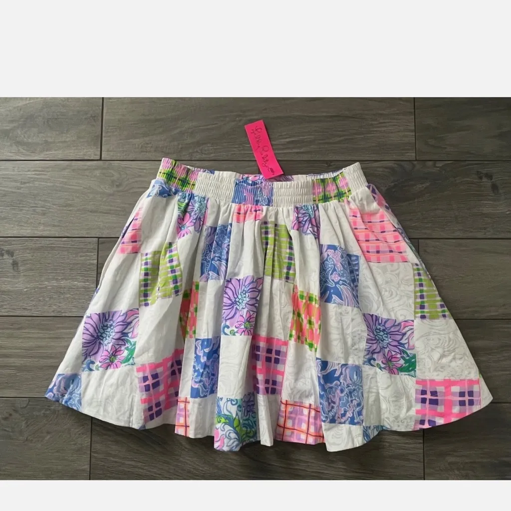 LILLY PULITZER DANI SKIRT, PATCH ME IF YOU CAN, NWT $128 Pockets - Image 7