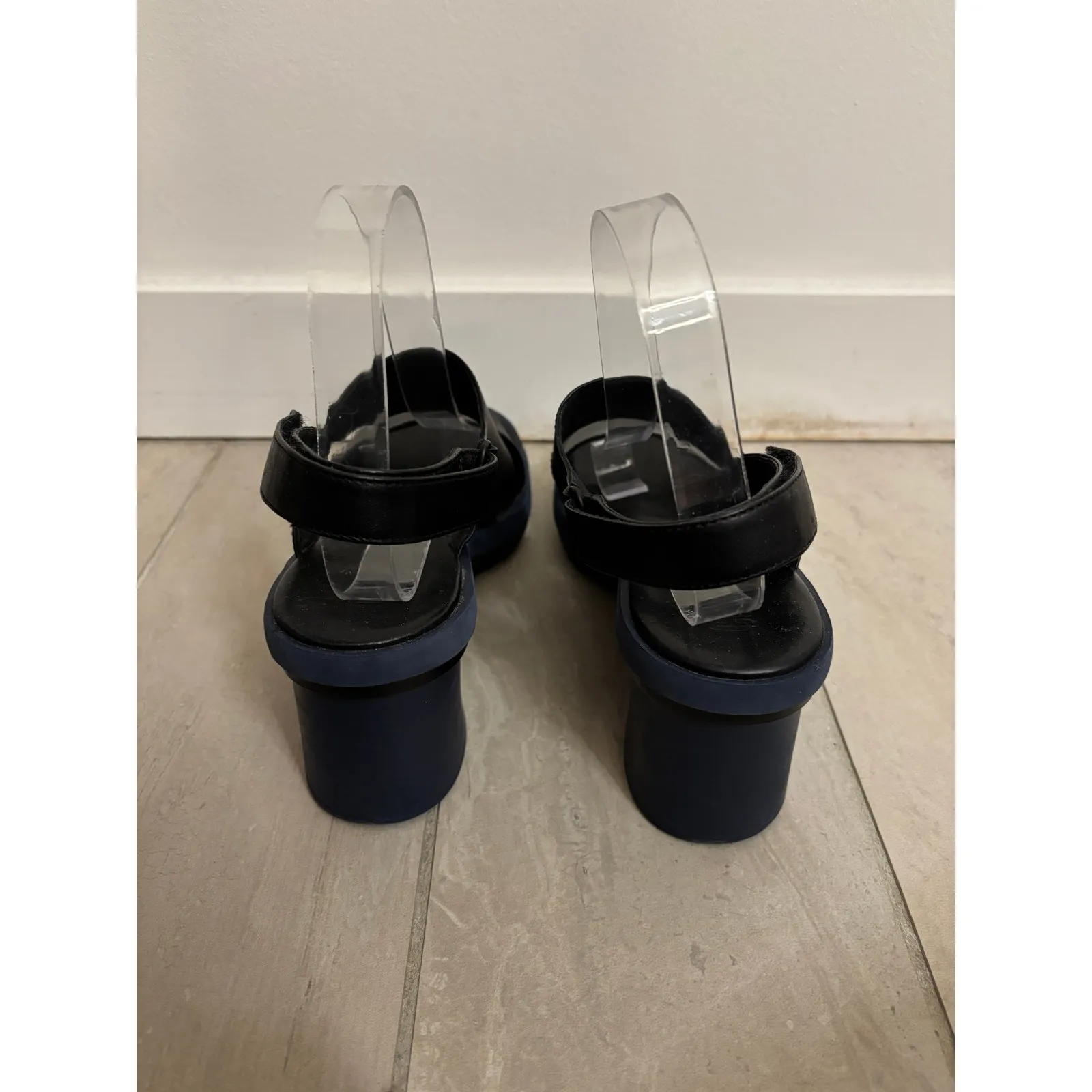 Camper Kyra Wedge Sandals Womens 8.5 39 Black Leather Multi - Image 4