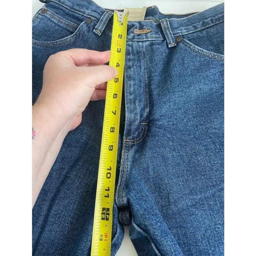 NWT Vintage Wrangler Relaxed Fit Mom Jeans Size 9/10 Blue Green Fleece Lined NEW - Image 11