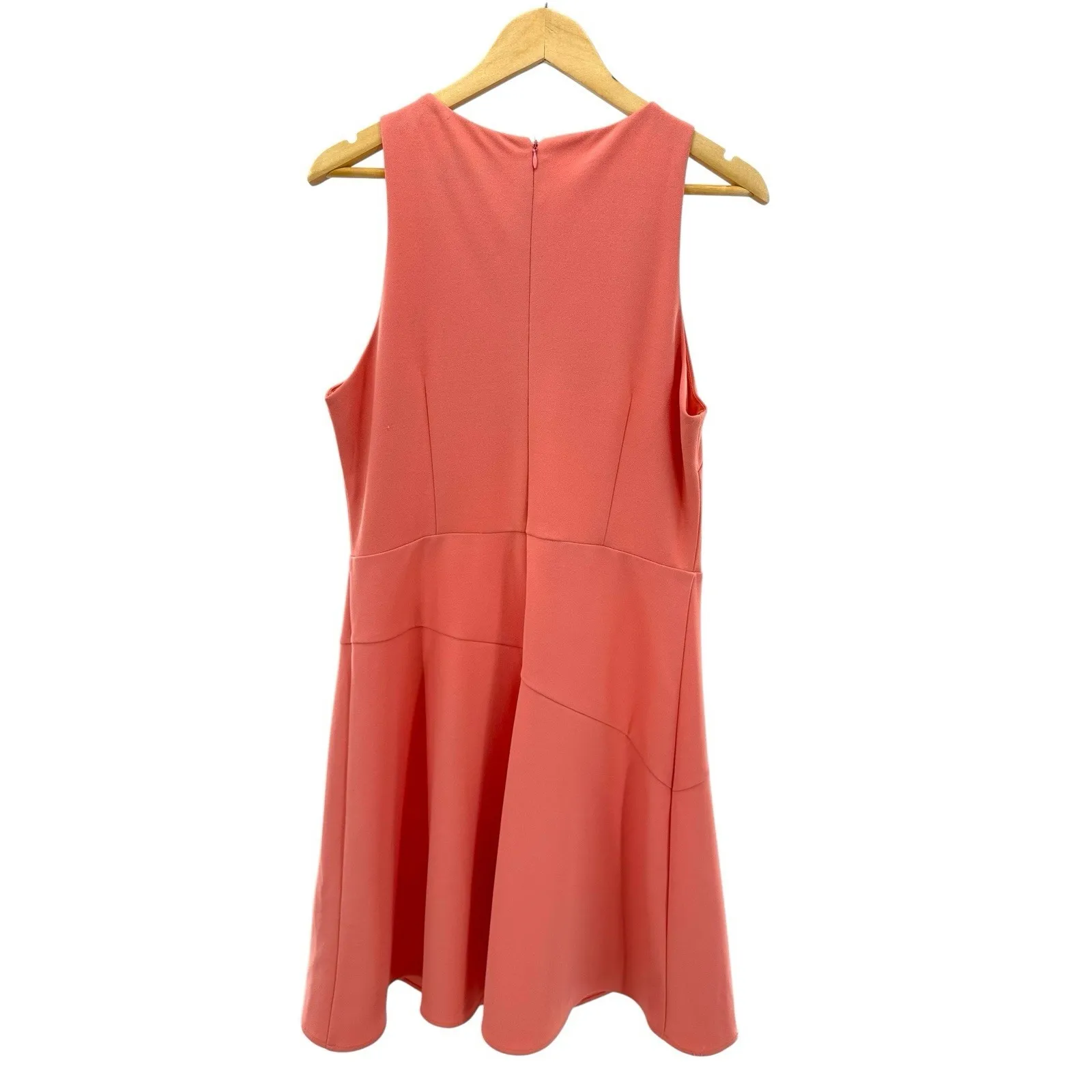 Betsey Johnson Coral Sleeveless Fit & Flare Dress Scallop Hem Size 12‎ - Image 6