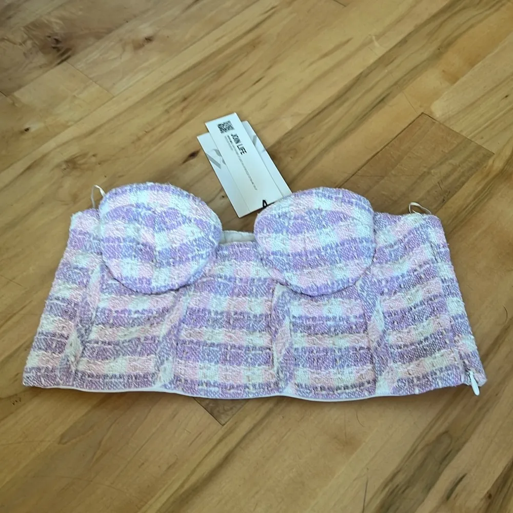 Zara Corset Tweed Underwire Lined Crop Top - NWT - Image 5