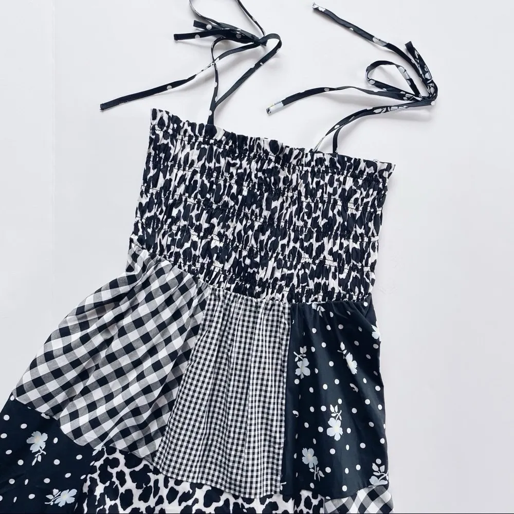 NEW Sandy Liang Women’s Patchwork Smocked Dress - Image 4