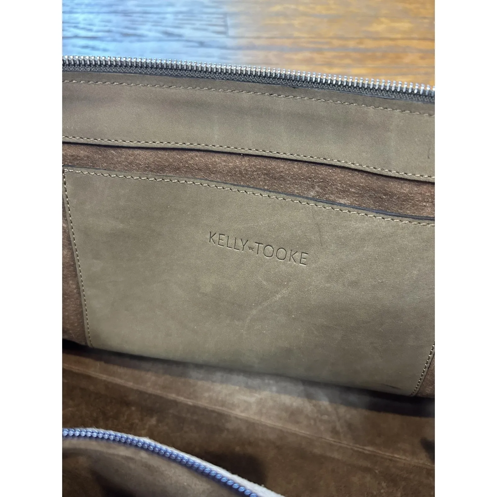 Kelly Tooke Suede Satchel Womens Large Fringe Tassel Handbag Purse Tote Bag Tan - Image 8