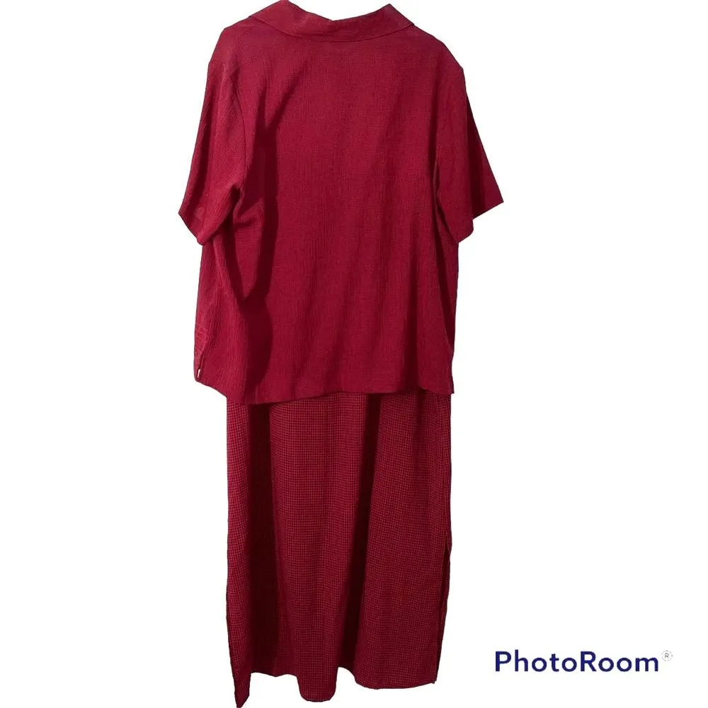 Studio Works Red 2 Piece Dress Set Women’s Plus Size 1X - Image 2