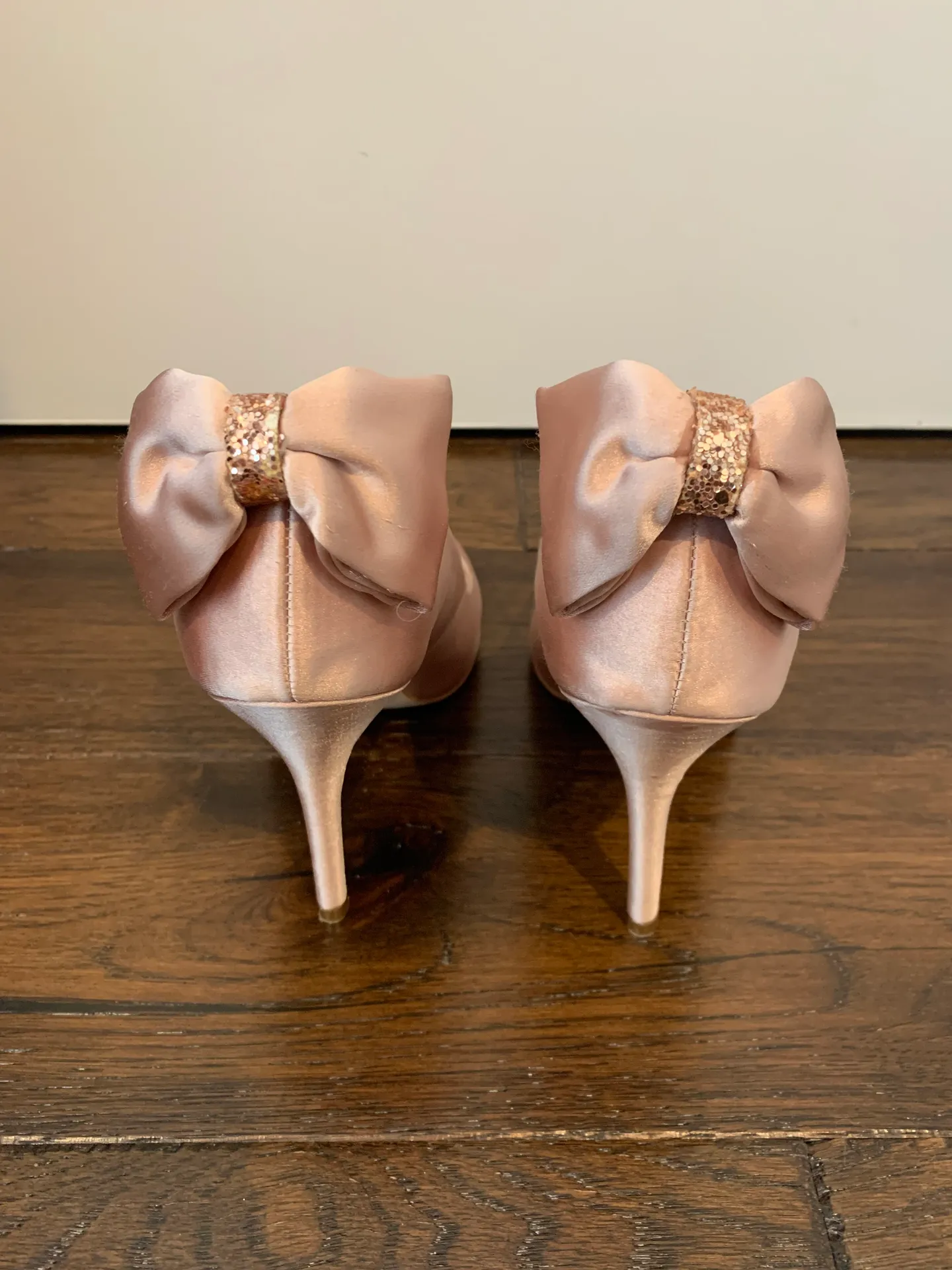Pink Satin heels - Image 4
