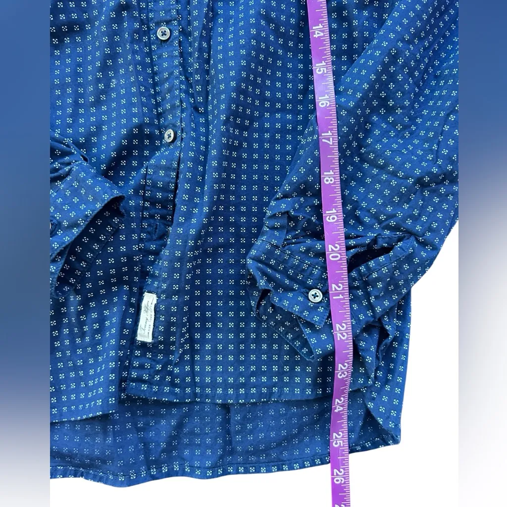 Tommy Hilfiger Navy Patterned Button-Up Shirt - Image 4