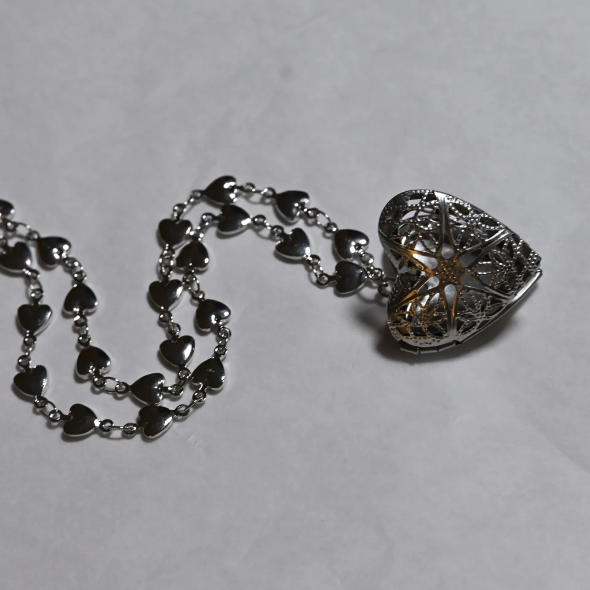 Chic Silver Heart Charm Locket Necklace for Picture valentine love partner child - Image 8