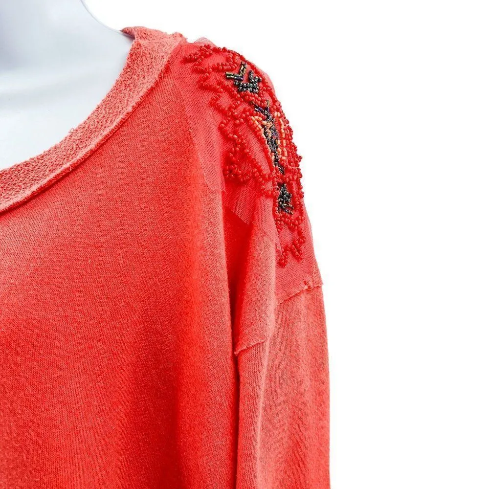 Altar'd State Beaded Shoulder Applique Sweatshirt Top - Image 4