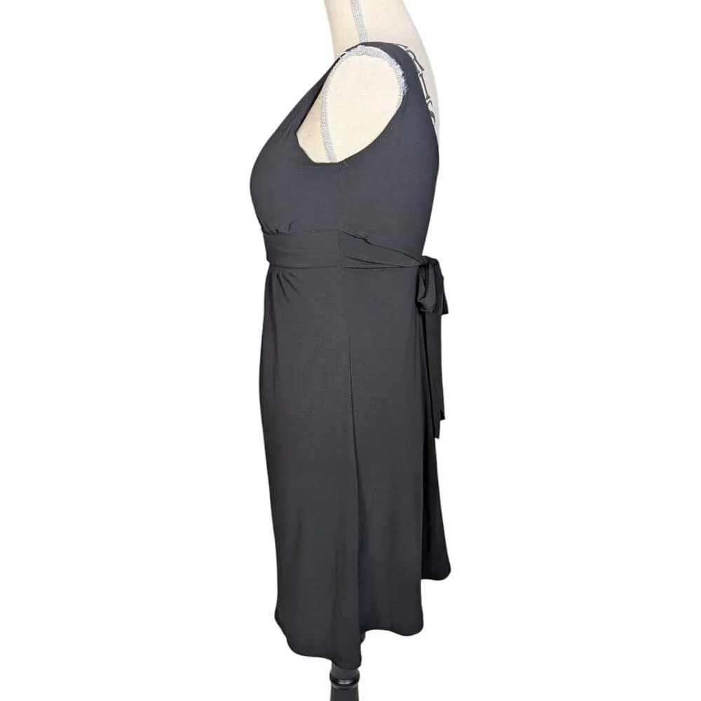 Y2K Taboo Sleeveless Empire Waist Jersey Knit Dress Black Size Small - Image 5