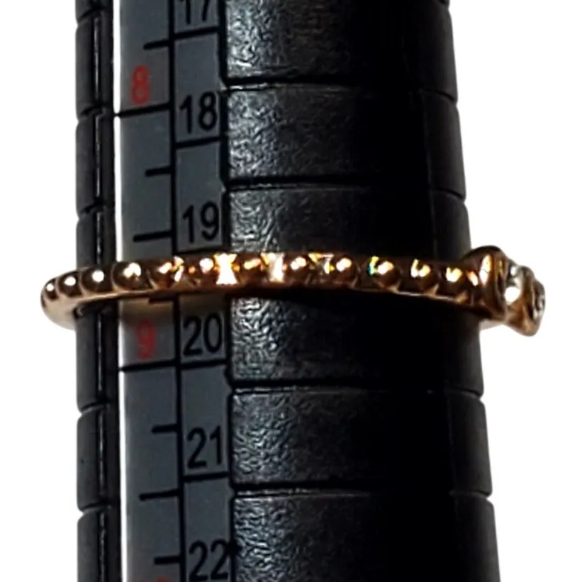 Copper Tone Dainty Stackable Ring Minimalist Basic Sz 8.5 Unsigned Orange - Image 3