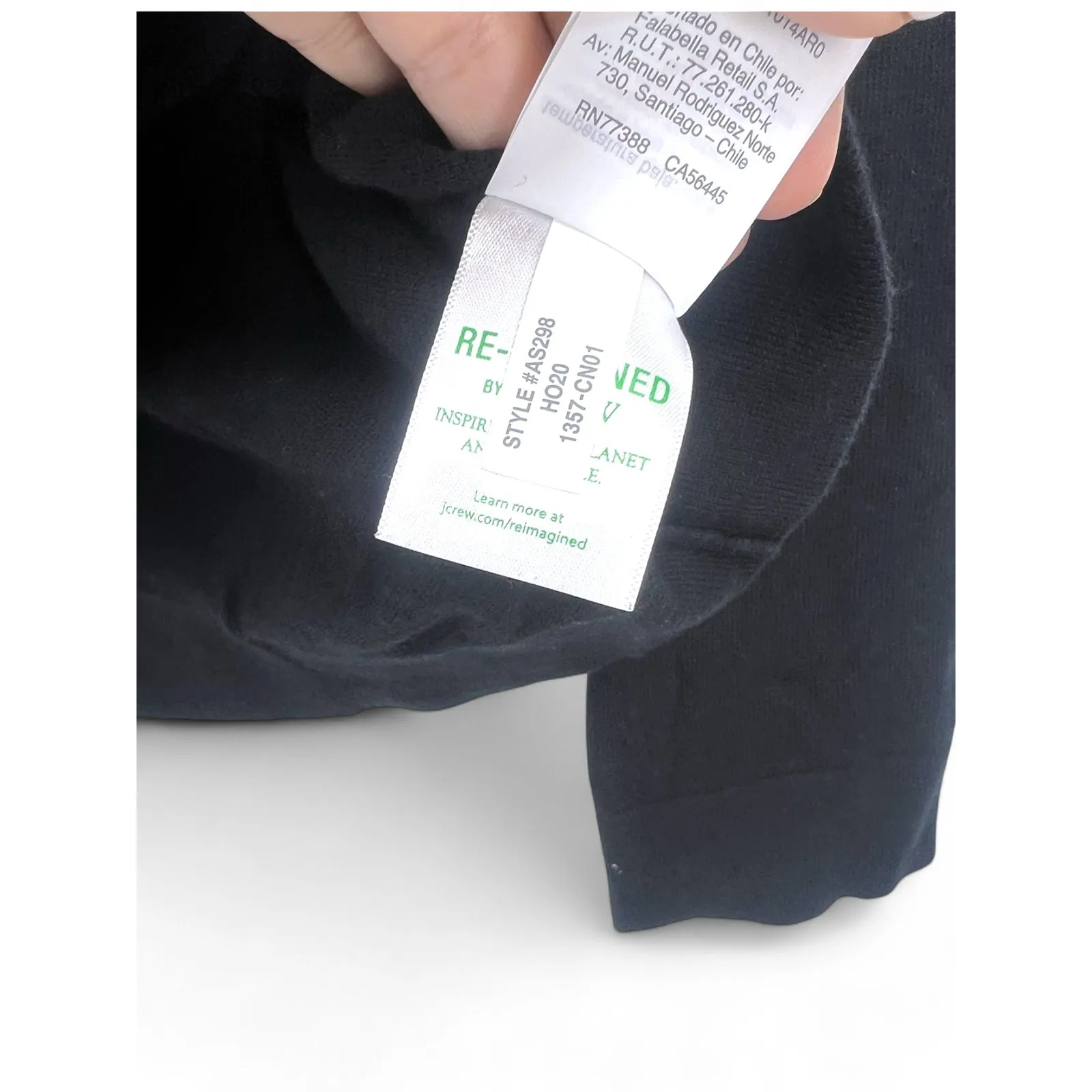 J. Crew | L | Ruffle Neck Cotton Knit Sweater in Black Top Womens Pullover Size L - Image 5