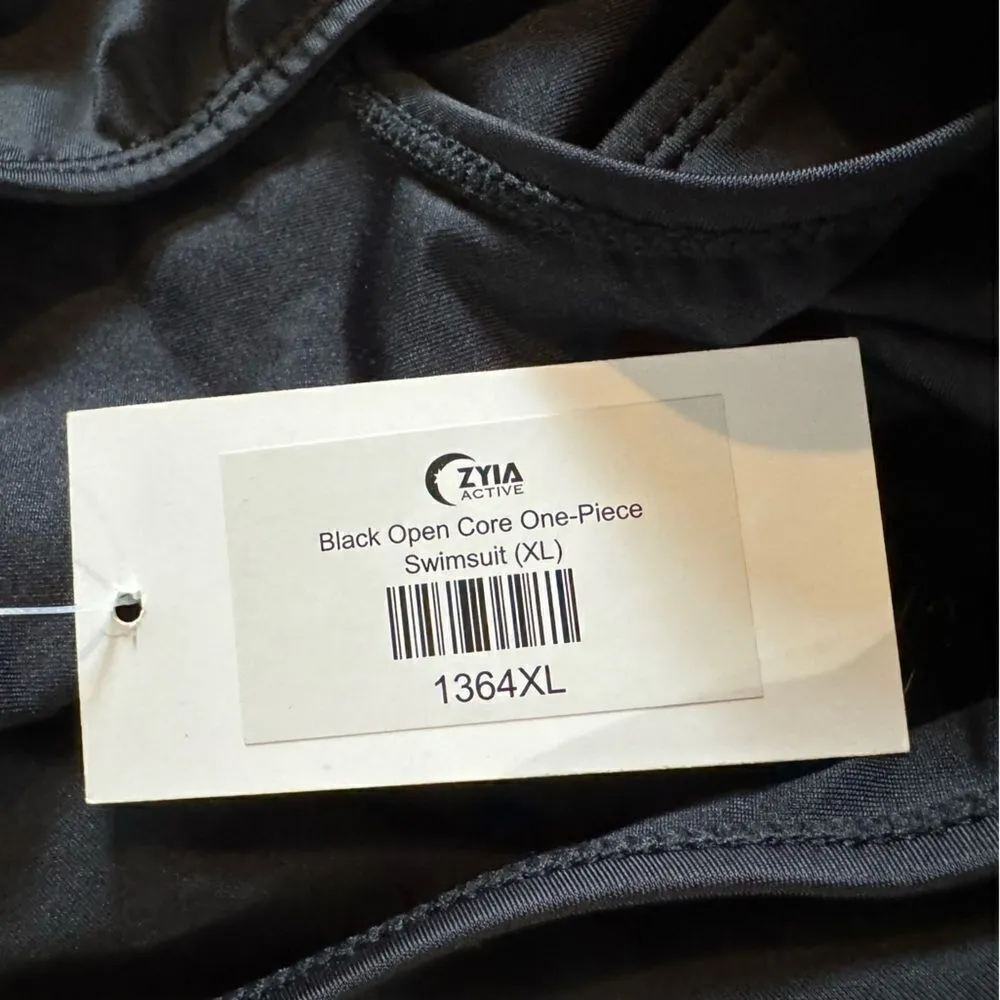 NEW Zyia Active Black Open Core One Piece Swimsuit Women’s XL - Image 6