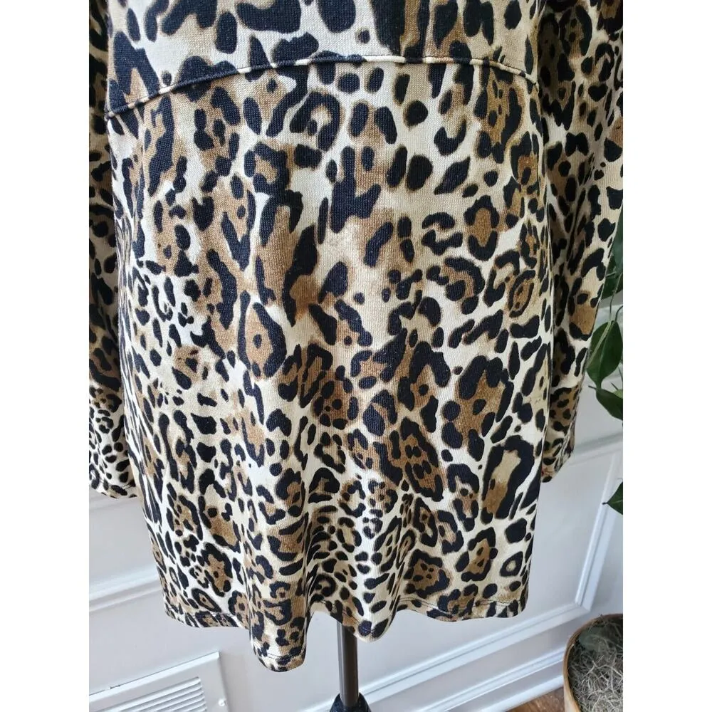 Workshop Republic Clothing Animal Print Round Neck Long Sleeve Shirt Large - Image 4