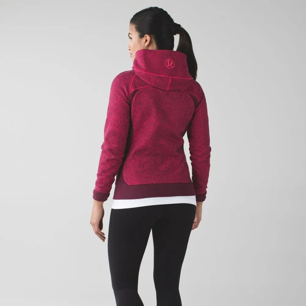 LULULEMON Scuba Full Zip Fleece Hoodie III Rio Mist Boom Juice Red Grape Sz 4 - Image 2