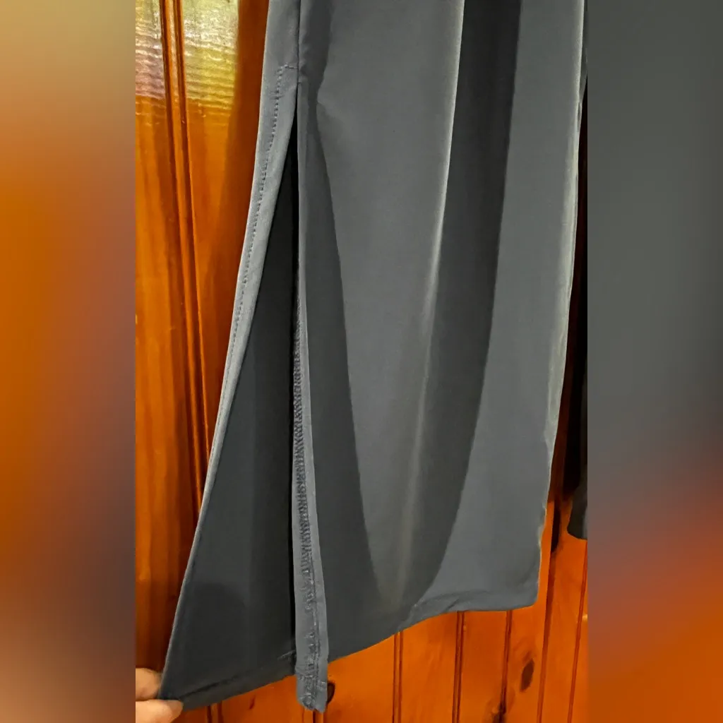 ZARA Blue Wide Leg Palazzo Pants With Slit High Waist
Elastic Waist Size S - Image 4