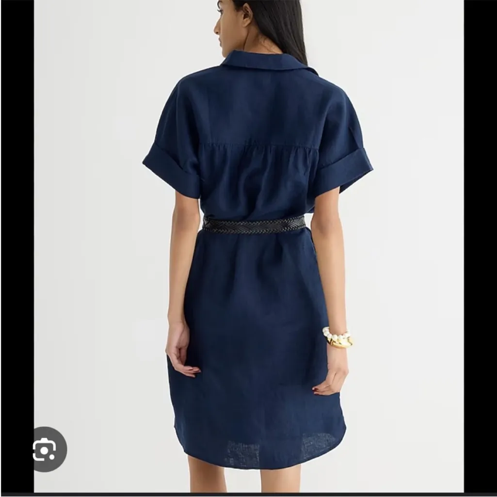 J. Crew Baird mcnutt Irish linen relaxed‎ fit shirt dress - Image 3