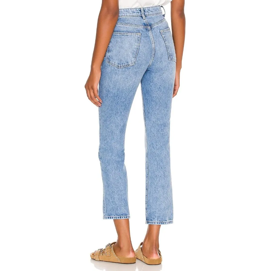 Lovers and Friends Reece High Rise Slim Straight in Harland 27 New Womens Denim - Image 3