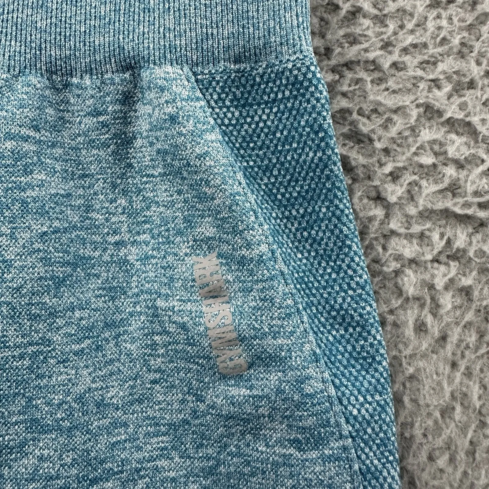 NWT‎ Gymshark Flex Cycling Shorts 7" Hydro Teal Blue Athletic Biker Gym Women XS - Image 2