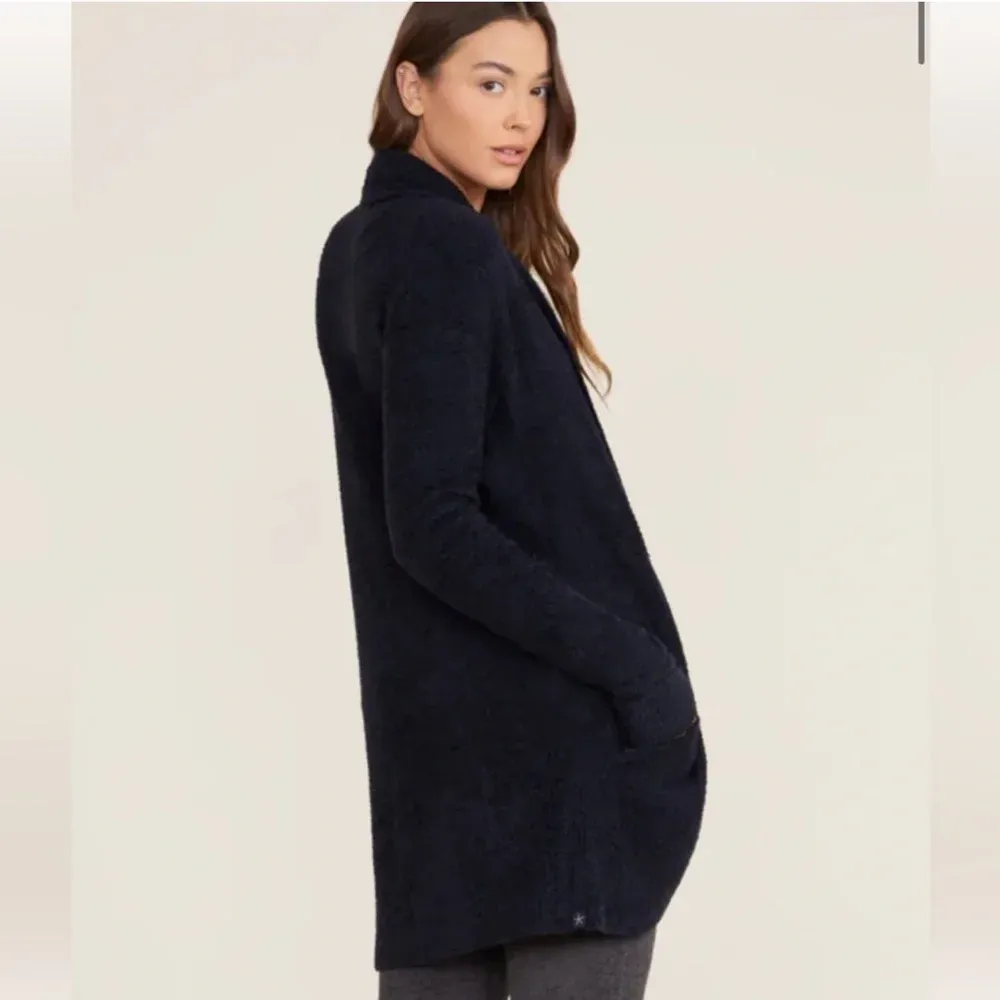 Barefoot Dreams CozyChic Lite Circle Cardigan in Black / Dark Grey Size Medium - Image 3