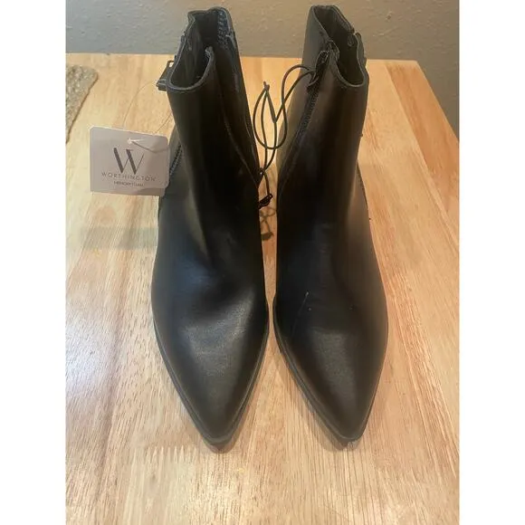 Worthington Black Ankle Boots with Memory Foam Soles, S99 - Image 2