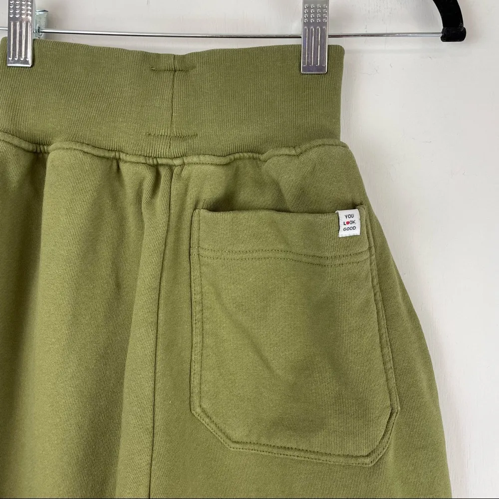 Veronica Beard x Sold Out Green Melanie Wide Leg Sweatpants Ankle Cropped - Image 8