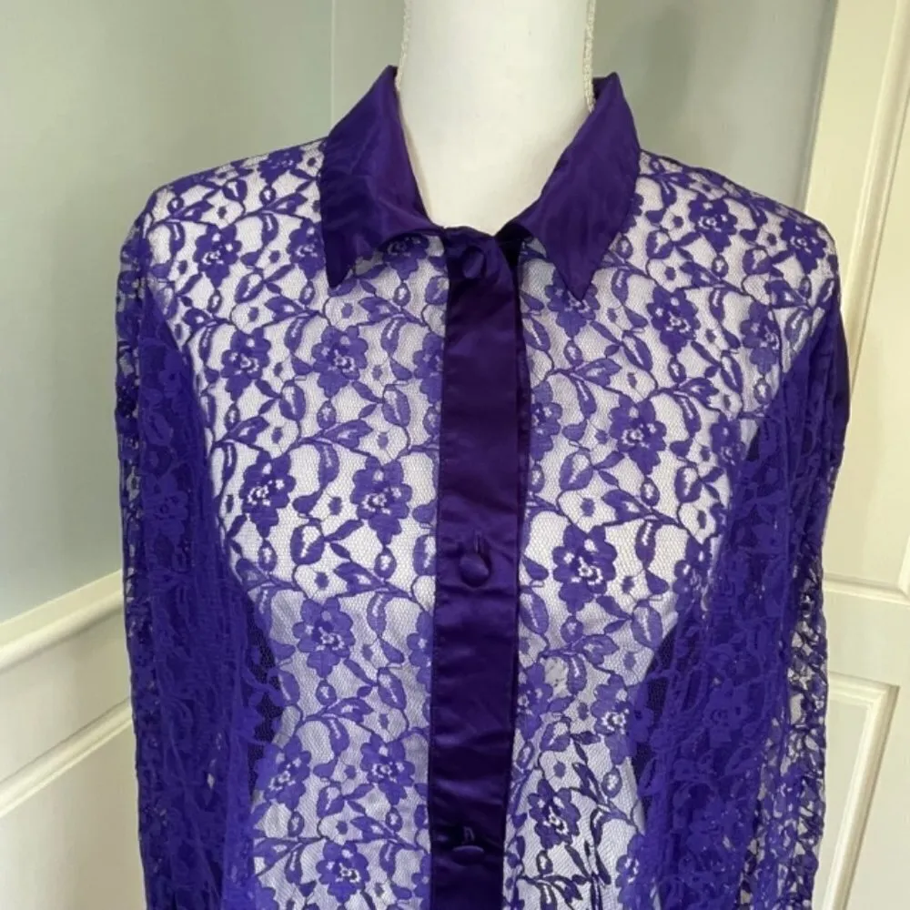 Vintage Victoria's Secret Gold Label Satin & Lace Naked Dressing M/L - Image 2