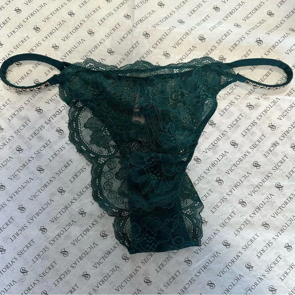Victoria’s Secret Lace shine strap Thong and garter - Image 4
