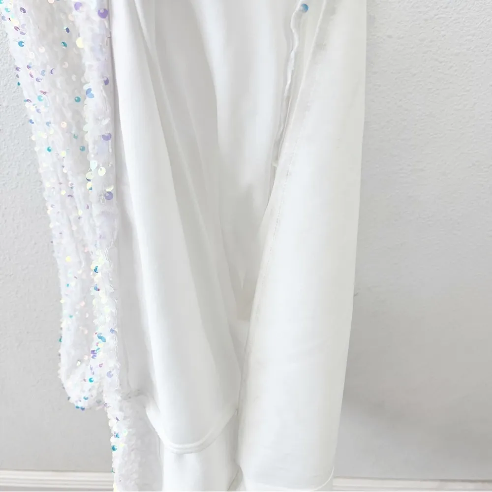 Sophia Thomas White Sequin Cut Out Maxi Gown Size 0 - Image 7