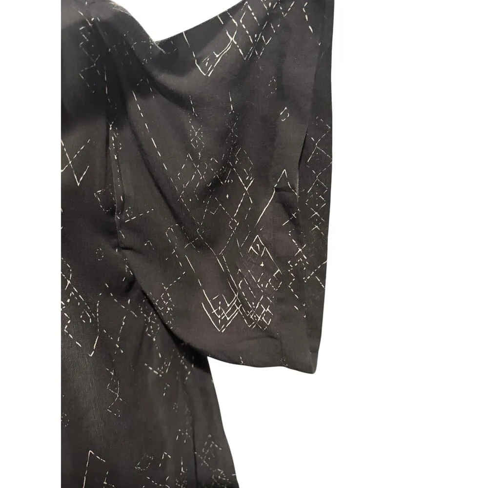 EILEEN FISHER Silk Blend Black and White Kimono Jacket in Size S/M - Image 5