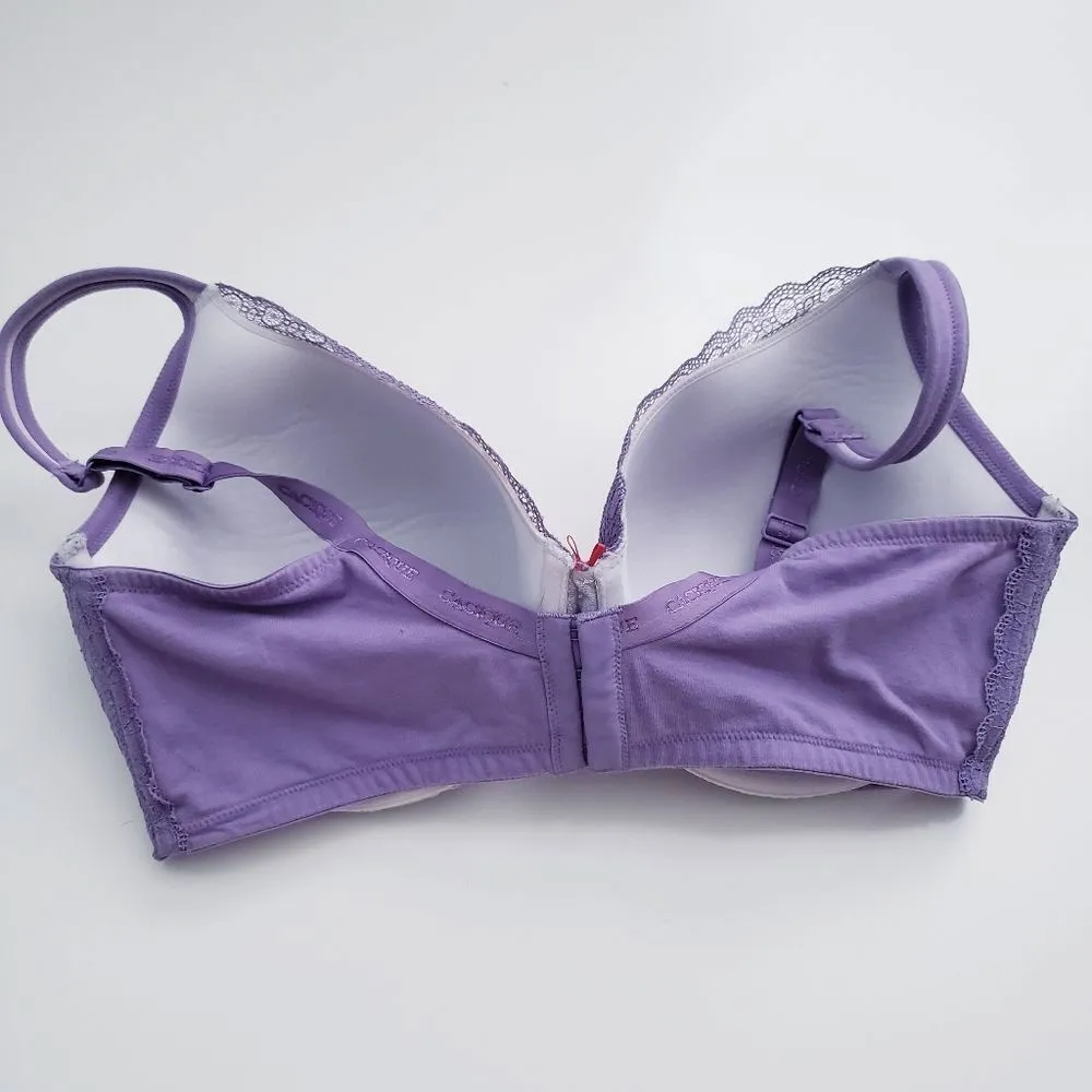Cacique Purple Lace Full Coverage Bra 42DDD - Image 4