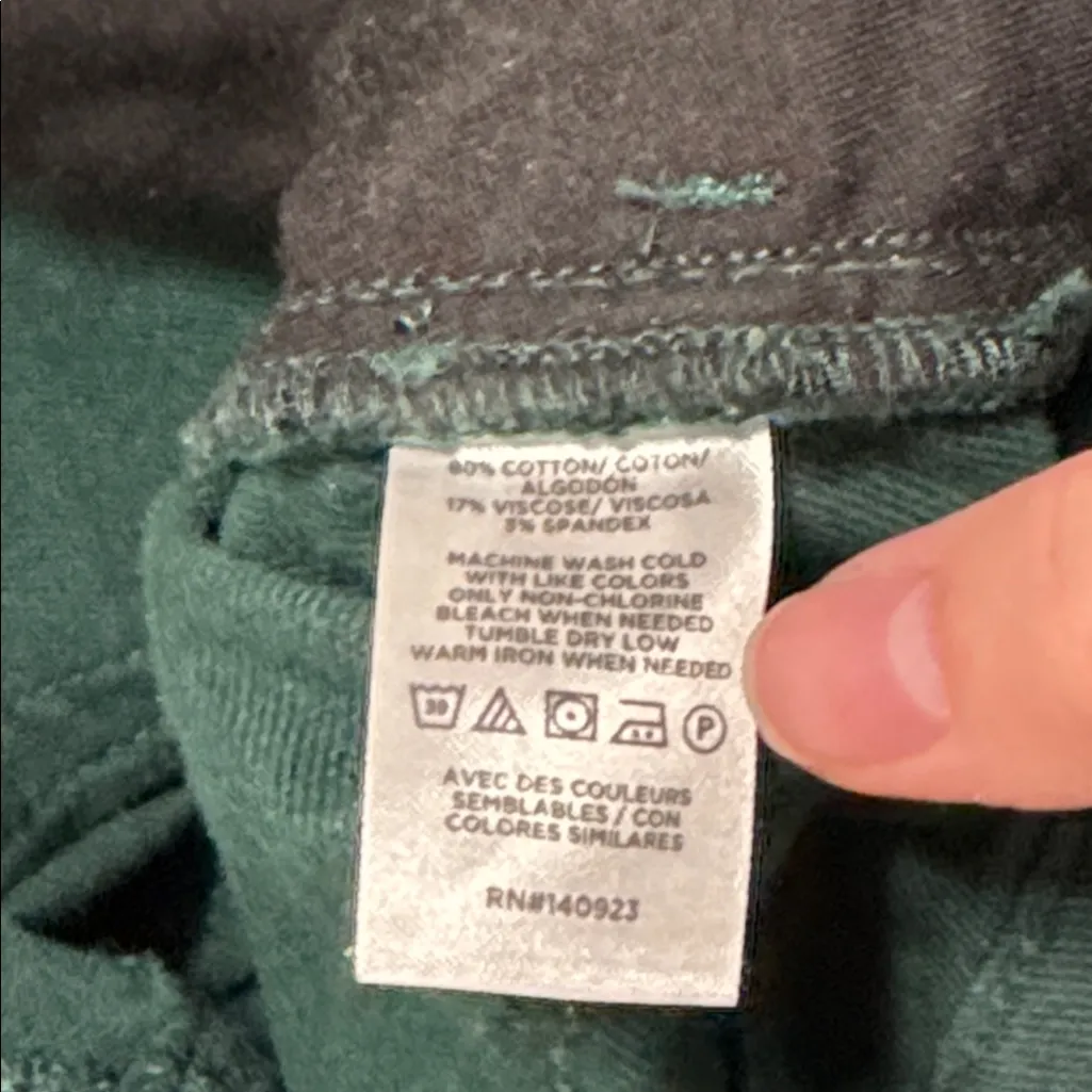 LOFT Forest Green Denim Hi-Rise Straight Leg Jeans Fall 2024 size 27 - Image 13