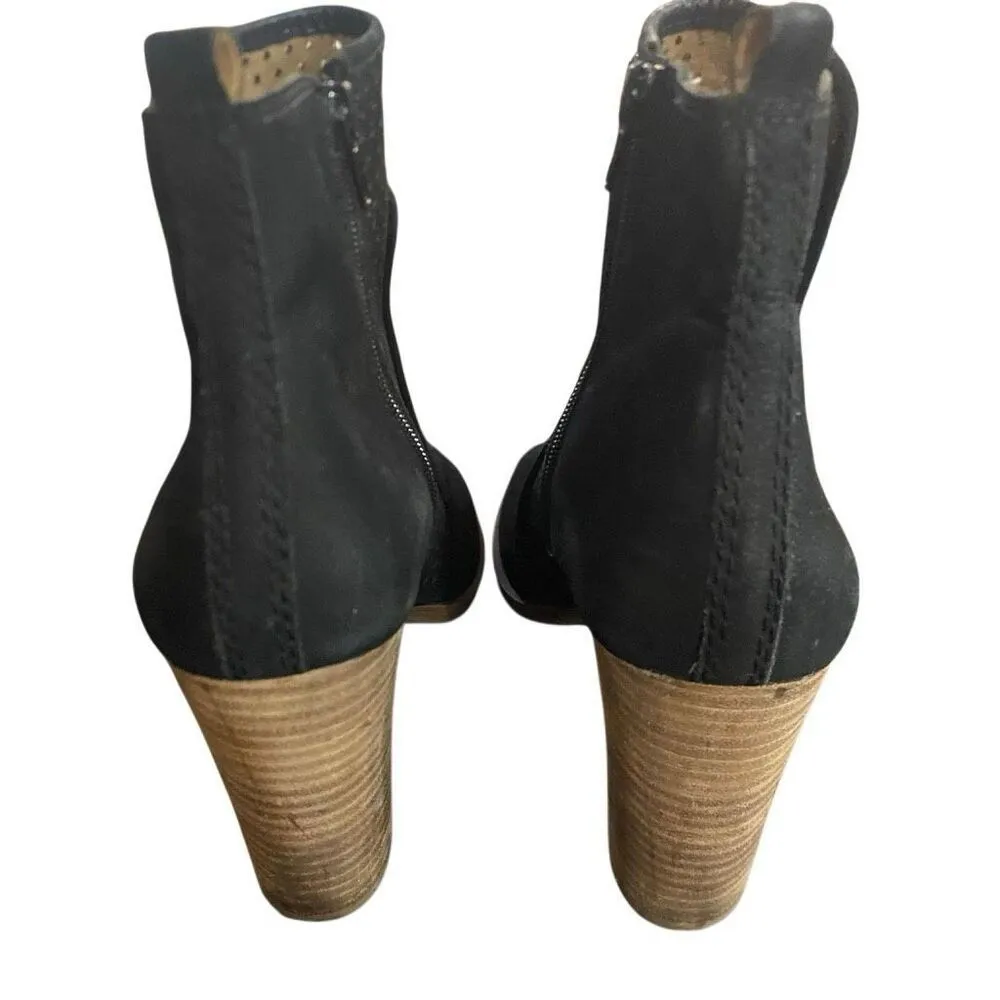 Lucky Brand Lakmeh black heeled boots open toe size 9M - Image 7