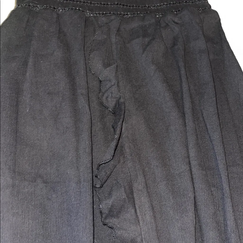 Raviya Black Cotton Smocked Strapless Maxi Dress Coverup S - Image 5