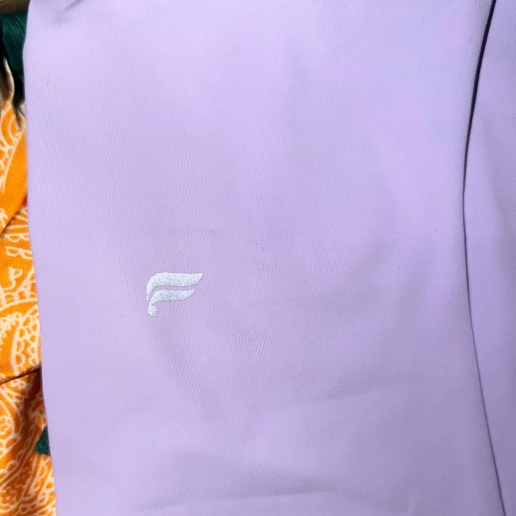 Fabletics High Waisted Lilac Leggings: Large - Image 5