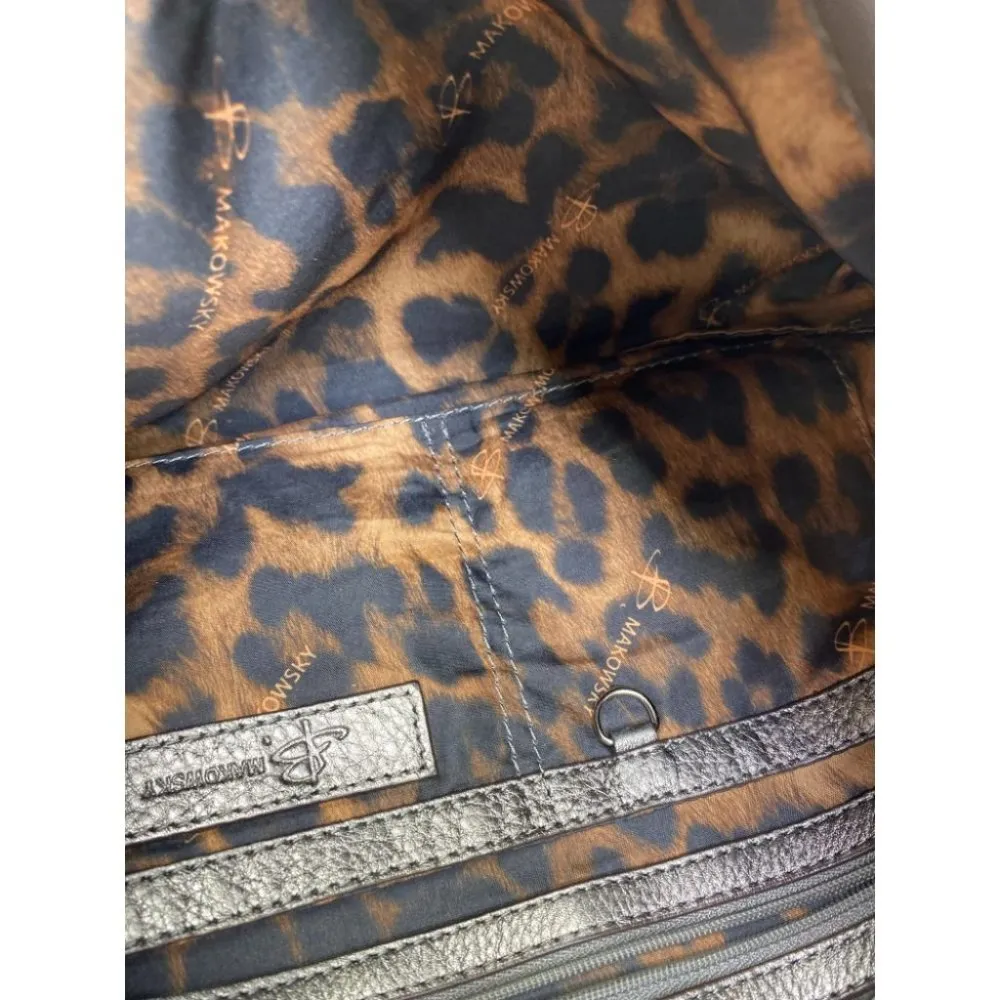 B. Makowsky Gray Cream Black Shoulder Mini Bag - Image 8