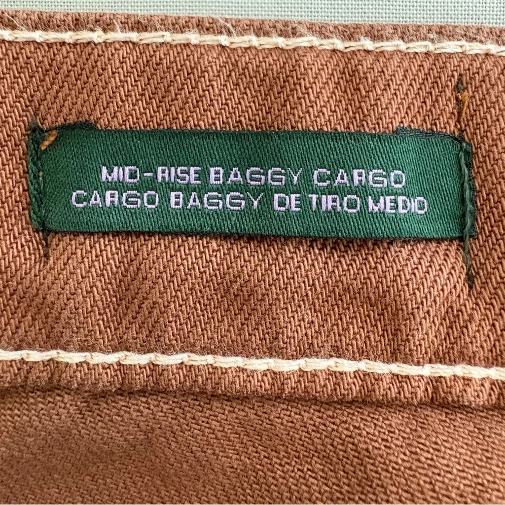 Wild Fable Women's Mid-Rise Baggy Cargo Pants Size12 Rugged Twill Cotton Y2K - Image 5