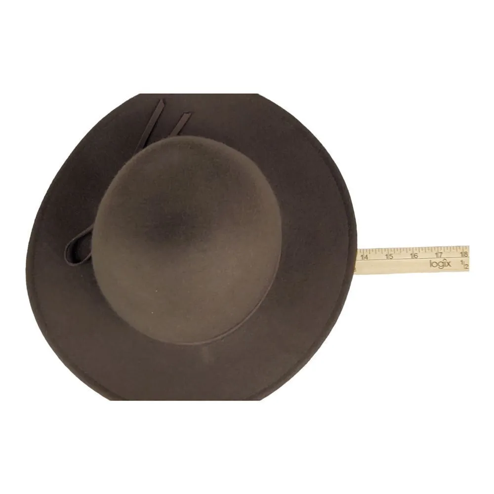 Target 100% Wool Fedora Hat Brown Wide Brim Western Boho Festival Concert Safari - Image 3