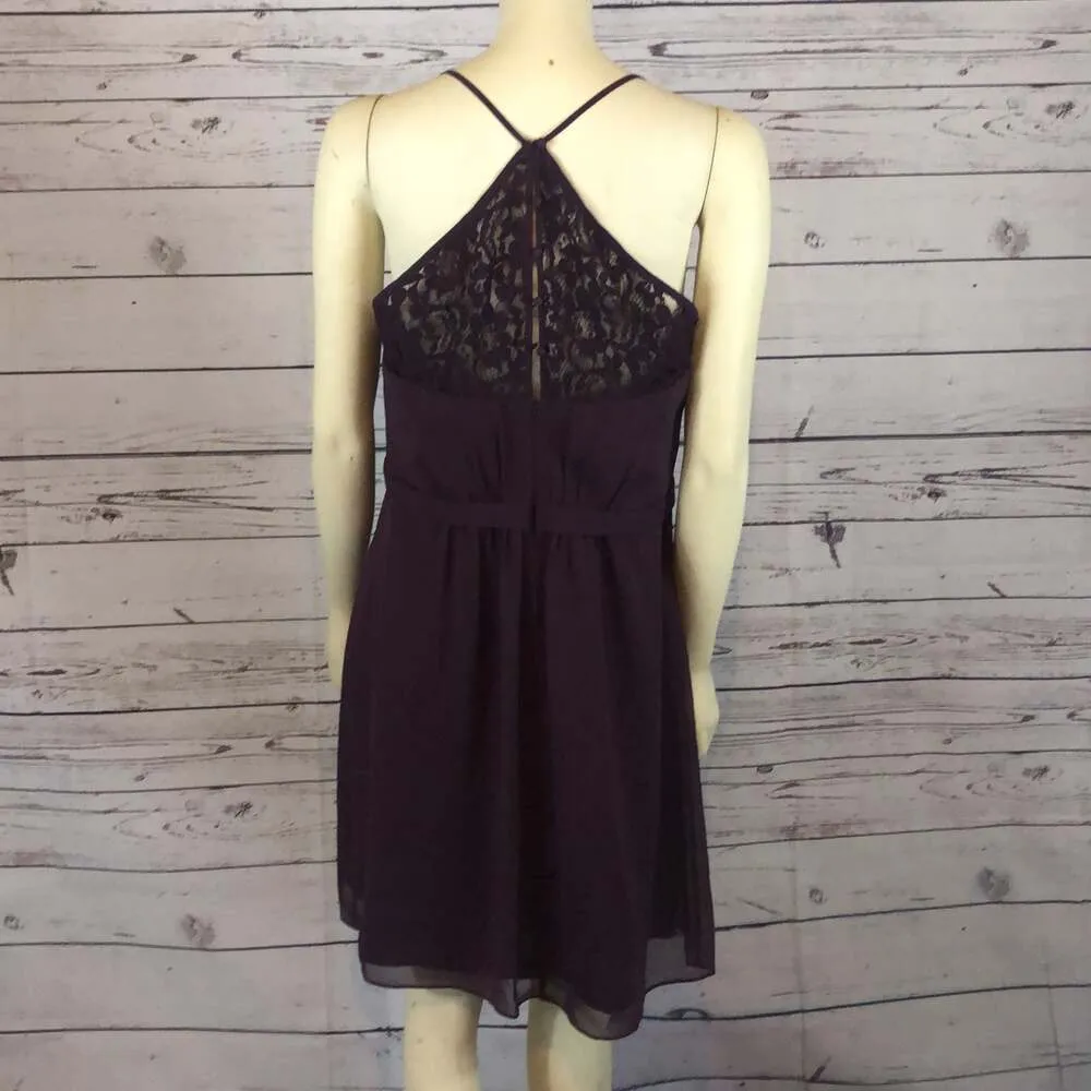 David’s bridal Skinny Strap Chiffon Dress Lace Back l F19440 size 14 - Image 10