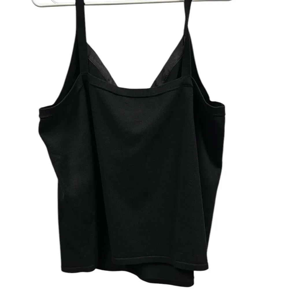 Cable & Gauge Silk Blend Knit V Neck Sleeveless Crop Tank Top Womens 2X - Image 2