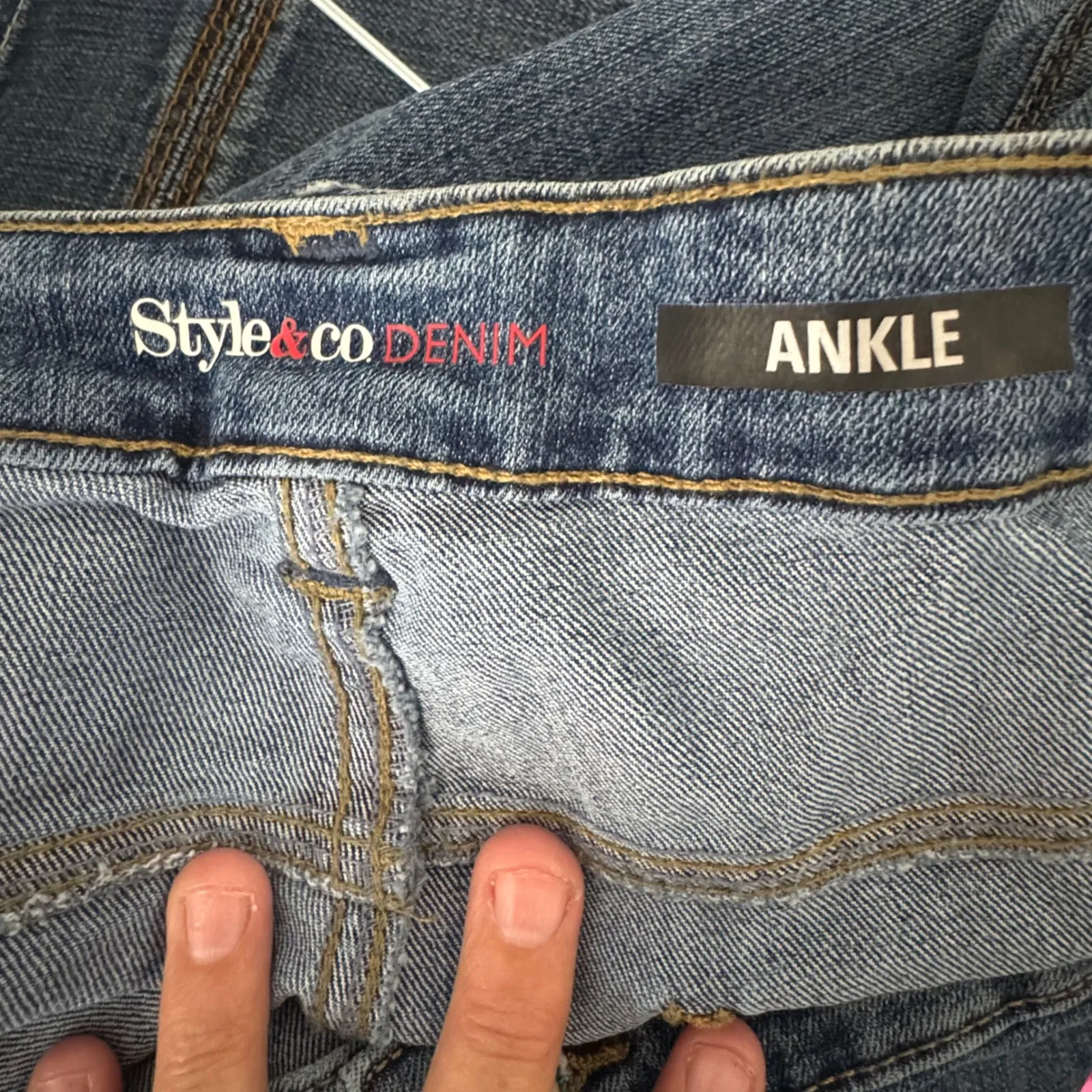 Style & Co. Denim Mid Rise Ankle Jeans Womens 24W Plus Size Blue - Image 6