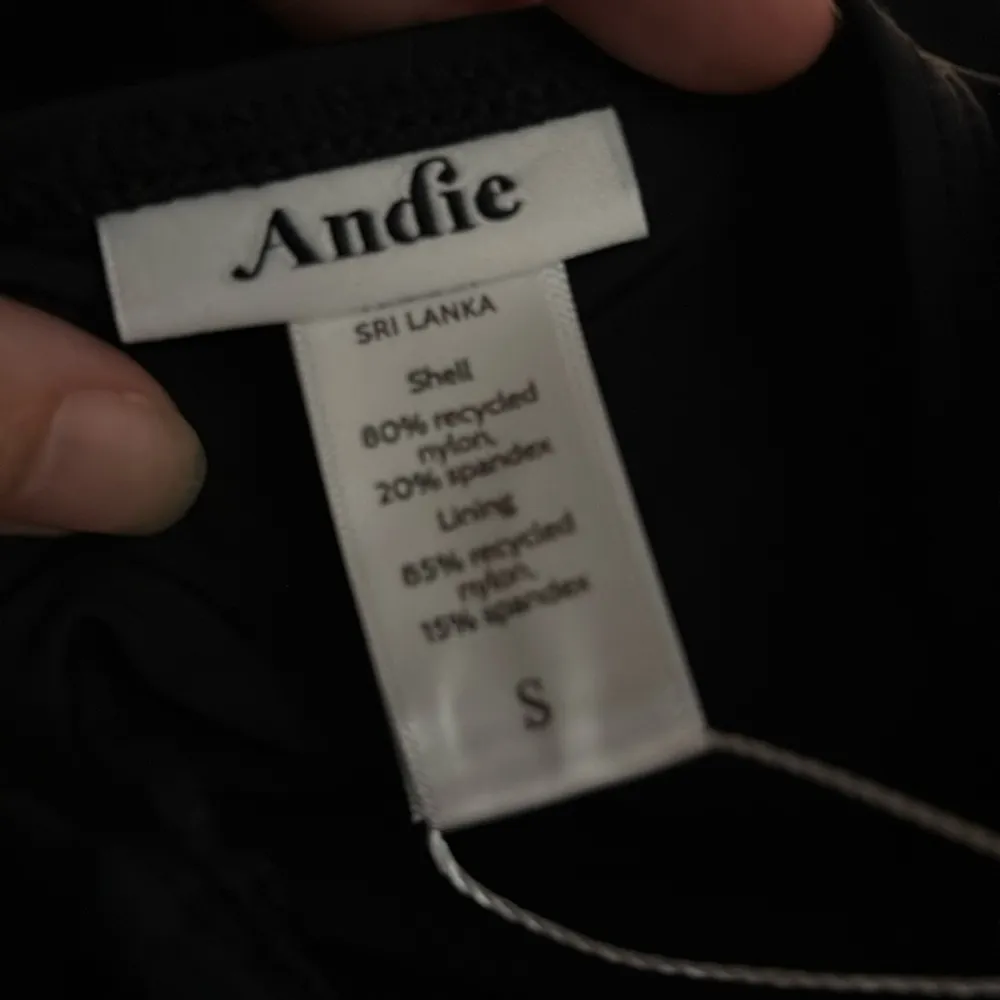 Andie Swim The Cheeky Malibu One Piece Swimsuit Black size S NWT - Image 5